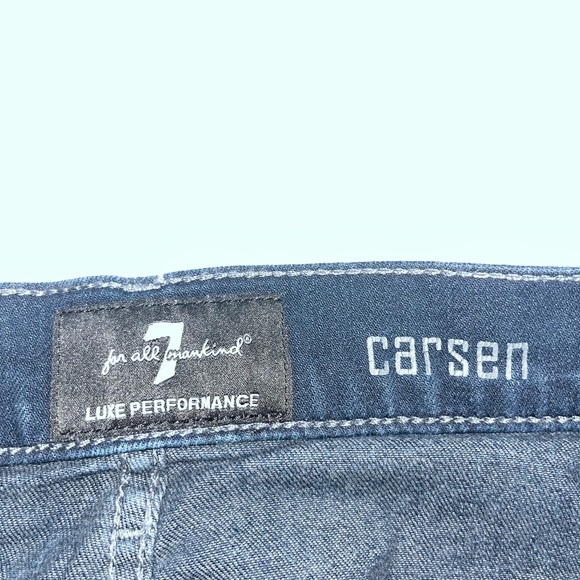 7 for all mankind carsen luxe performance boot cut dark jeans 34 X 34 - Picture 3 of 5